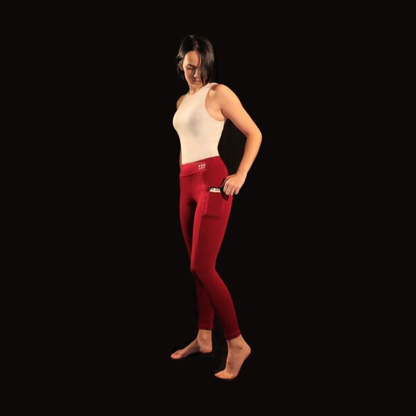 Leggings avec poches laterales rouge AME Sport