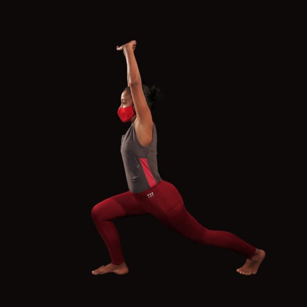Leggings avec poches laterales rouge AME Sport pose